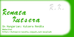 renata kutsera business card