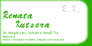 renata kutsera business card